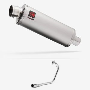 Lextek Stainless Steel OP1 Matt Exhaust System 350mm for Lexmoto Valiant 125