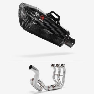 Lextek Carbon Fibre XP8C Exhaust System 210mm High Level for Yamaha MT-09 / Tracer 900 (13-20)