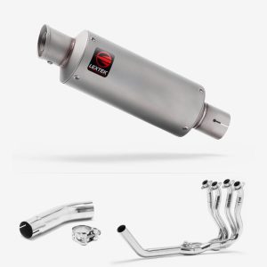 Lextek Stainless Steel GP1 Matt GP Stubby Exhaust System 240mm for Suzuki GSXR 600/750 (11-24)
