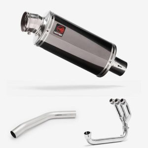 Lextek Smoked Stainless Steel OP16 250mm Exhaust System for Triumph Tiger 800 (10-21)
