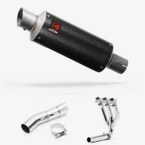 Lextek Carbon Fibre GP8C 240mm Exhaust System for Triumph Street Triple 675 (13-16)