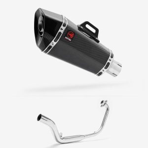 Lextek Carbon Fibre XP8C 210mm Exhaust System for Honda CB125 R (18-20)