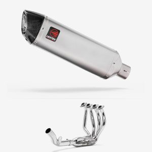 Lextek Matt Stainless Steel VP1 300mm Exhaust System for Kawasaki Z800 (13-16)