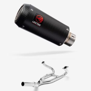 Lextek Carbon Fibre CP9C 180mm Exhaust for BMW R 1200 GS (12-18) R 1200 R RS (14-18)