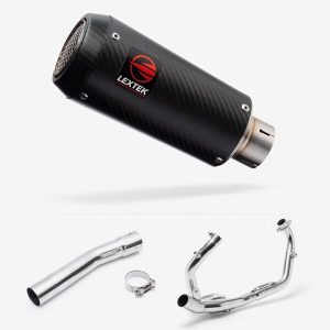 Lextek Carbon Fibre CP9C 180mm Exhaust System for Suzuki SV650 (03-15)