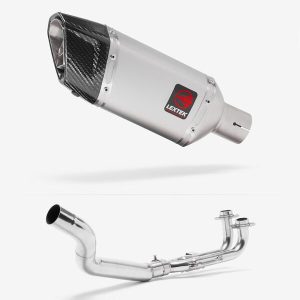 Lextek Matt Stainless Steel SP5 200mm Exhaust System for Yamaha T-Max 500 (01-11)