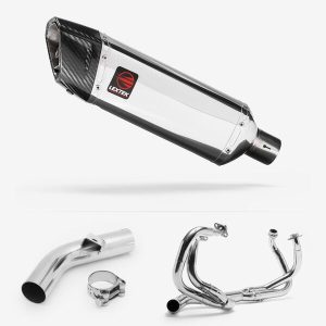 Lextek Polished Stainless Steel SP4 300mm Exhaust System for Honda VFR800 X Crossrunner (11-14)