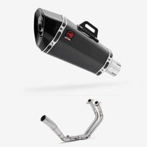 Lextek Carbon Fibre XP8C 210mm Exhaust System for Yamaha YZF R3/MT-03 (15-24)