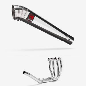 Lextek Polished Stainless Steel MP4 300mm Exhaust System for Suzuki GSX 1300 R Hayabusa (21-24)