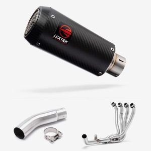 Lextek Carbon Fibre CP9C 180mm Exhaust System for Suzuki GSX-S750 (17-23)