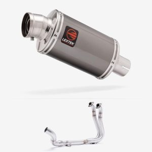 Lextek Smoked Stainless Steel OP15 200mm Exhaust System for Suzuki GSX-8S/R (23-24)