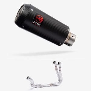 Lextek Carbon Fibre CP9C 180mm Exhaust System for Suzuki GSX-8S/R (23-24)