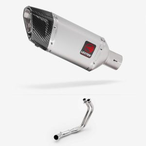 Lextek Matt Stainless Steel SP5 200mm Exhaust System for Kawasaki Ninja 650 2017-2024