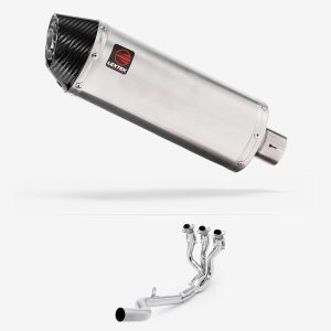 Lextek Stainless Steel RP2 300mm Exhaust System for Triumph Daytona 660 2024-2026