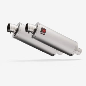 Lextek 2 x Matt Stainless Steel OP1 350mm Exhaust Silencer