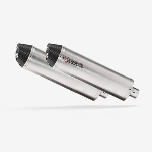 Lextek 2 x Brushed Stainless Steel RP1 400mm Silencer