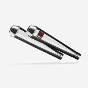 Lextek 2 x Polished Stainless Steel AC1 350mm Exhaust Silencer