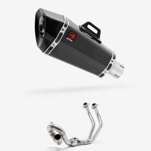Lextek Carbon Fibre XP8C 210mm Low Level Exhaust System for Yamaha MT-07/XSR 700 (14-24)
