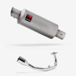 Lextek Matt Stainless Steel GP1 240mm Exhaust System for Lexmoto Diablo 125 / SRT125